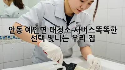 안동 예안면 대청소 서비스🧹똑똑한 선택, 빛나는 우리 집✨